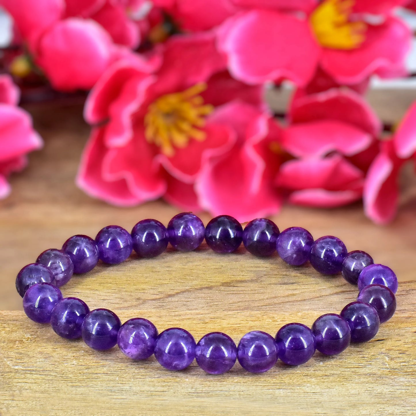 Amethyst Crystal Stone Bracelet for Abundance