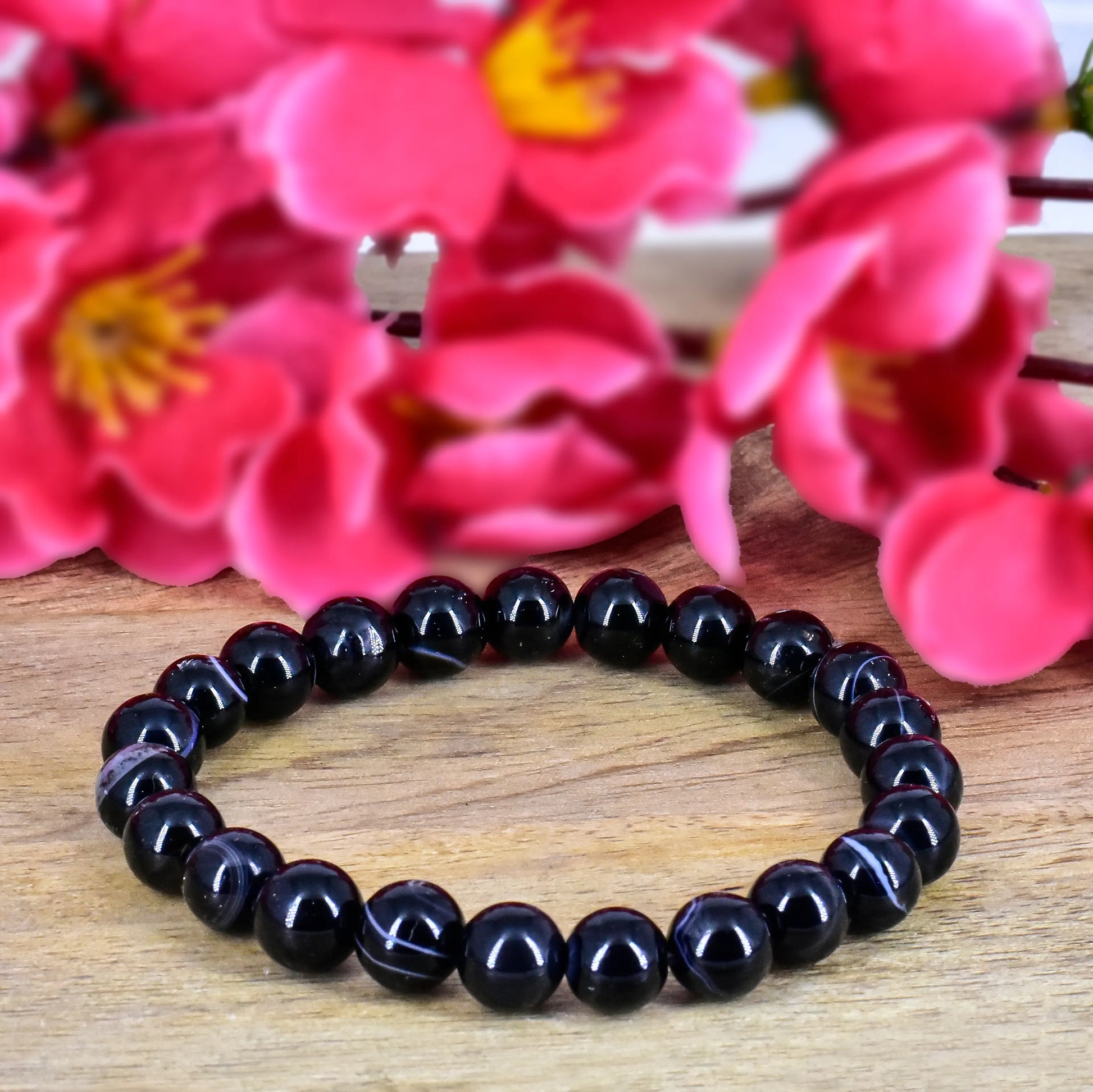 Black Sulemani crystal stone bracelet for Meditation and yoga 