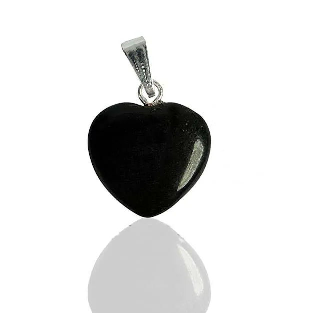 Black  Tormalien Heart Pendent