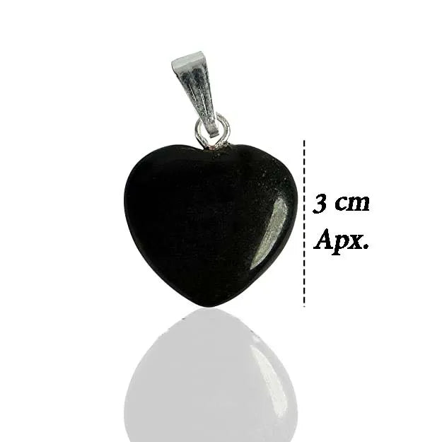 Black  Tormalien Heart Pendent