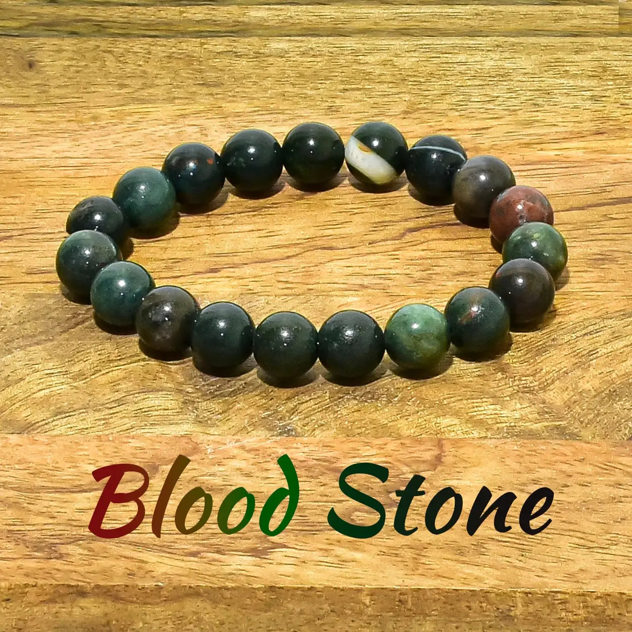 Blood Stone Natural Crystal Bracelet 