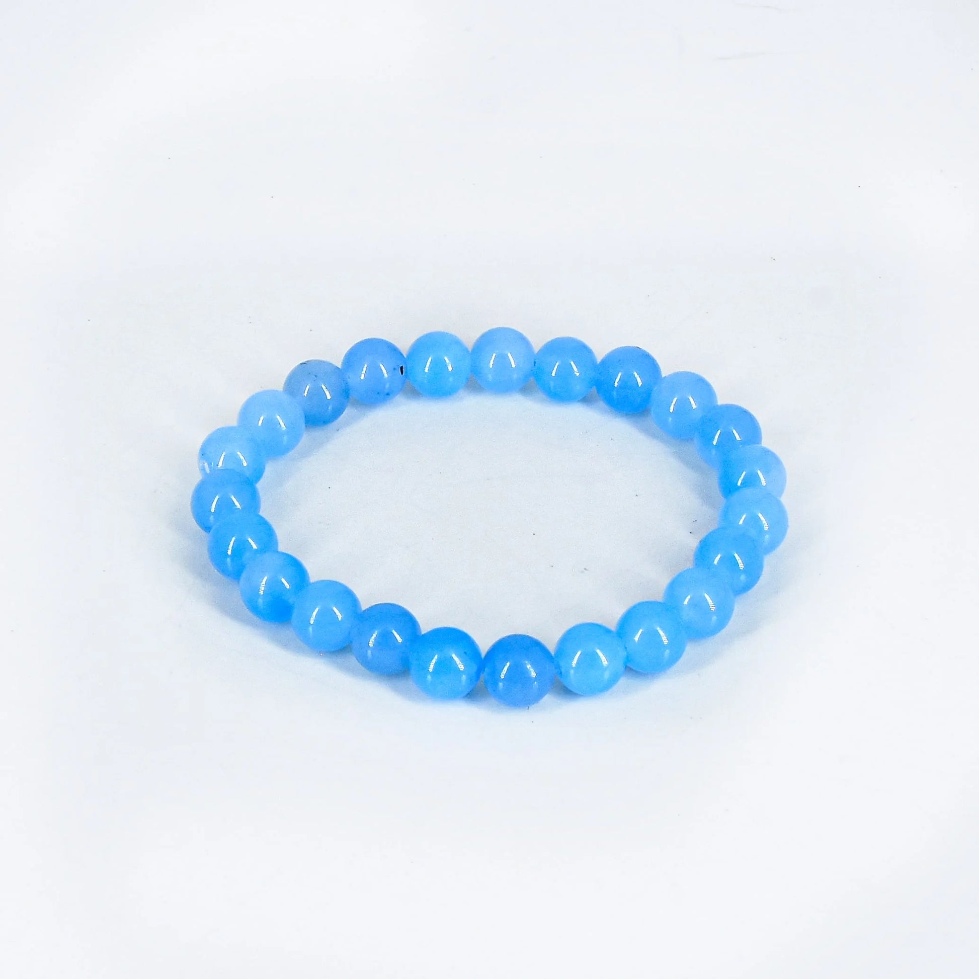 Blue Chalcedony Unisex Natural Crystal Stone Bracelet