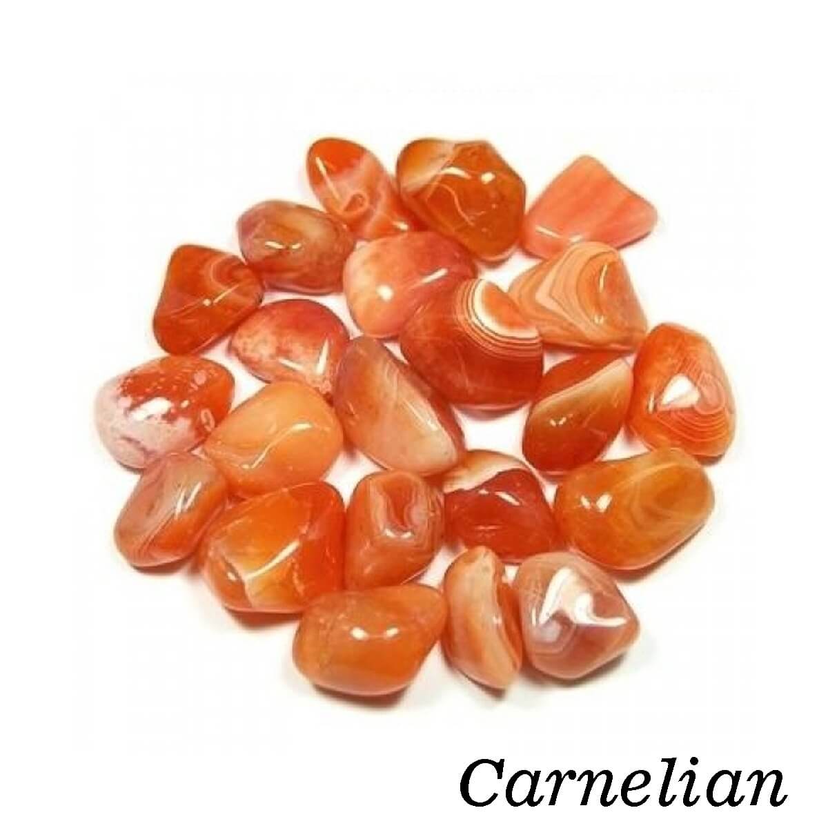Natural Carnelian Crystal Tumbles Stone for Healing & Crystal Healing Tumbled Stones (Pack of 100 Grams Approx)