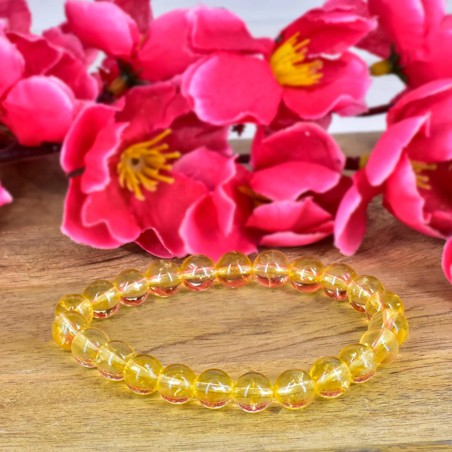 Citrine Unisex Natural Crystal Stone Bracelet