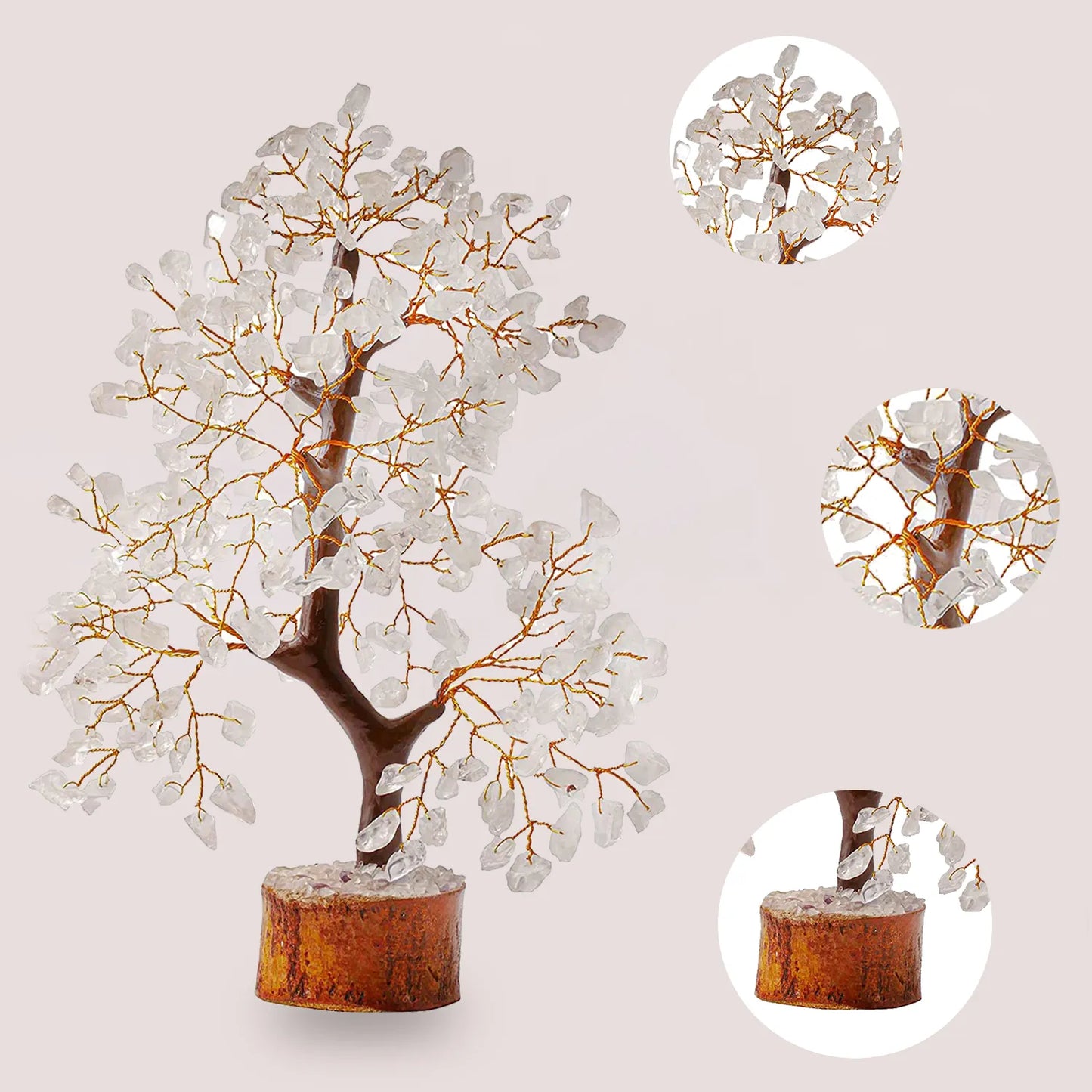 Seven Chakra & Clear Quartz Tree Combo