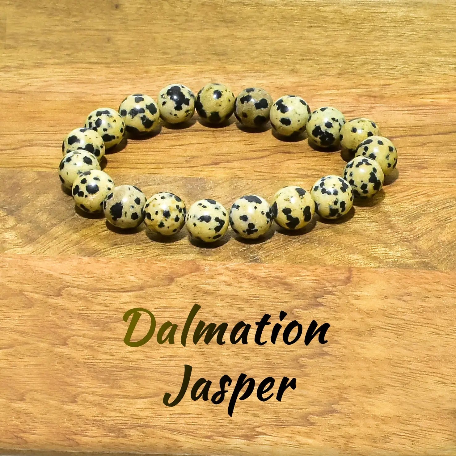 Dalmation Jasper Natural Crystal Stone Bracelet