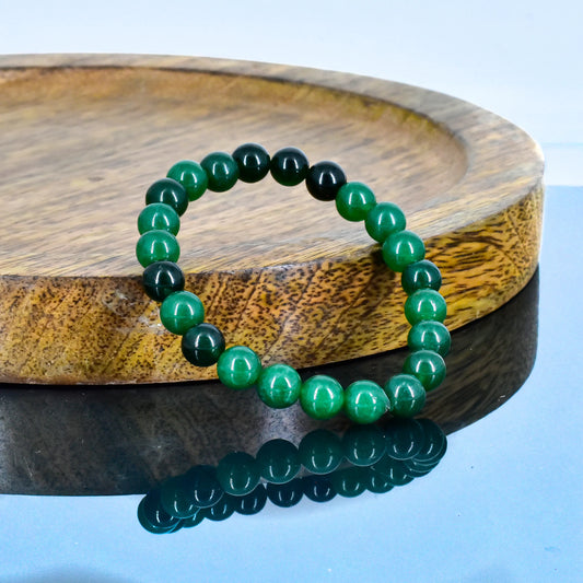 Green Jade Crystal Stone Bracelet for Luck