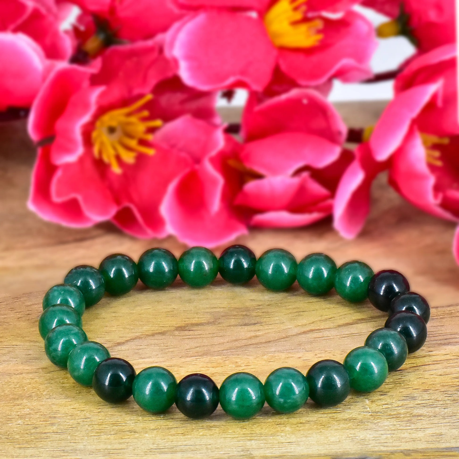 Green Jade Crystal Stone Bracelet for Luck