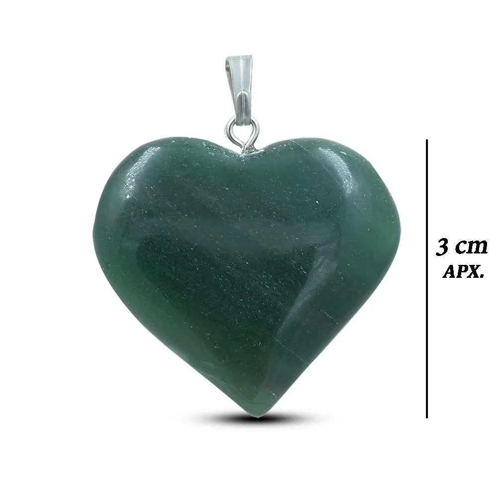 Green Jade Heart Pendent