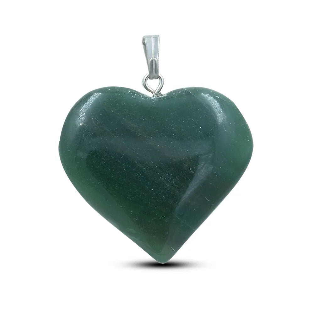 Green Jade Heart Pendent
