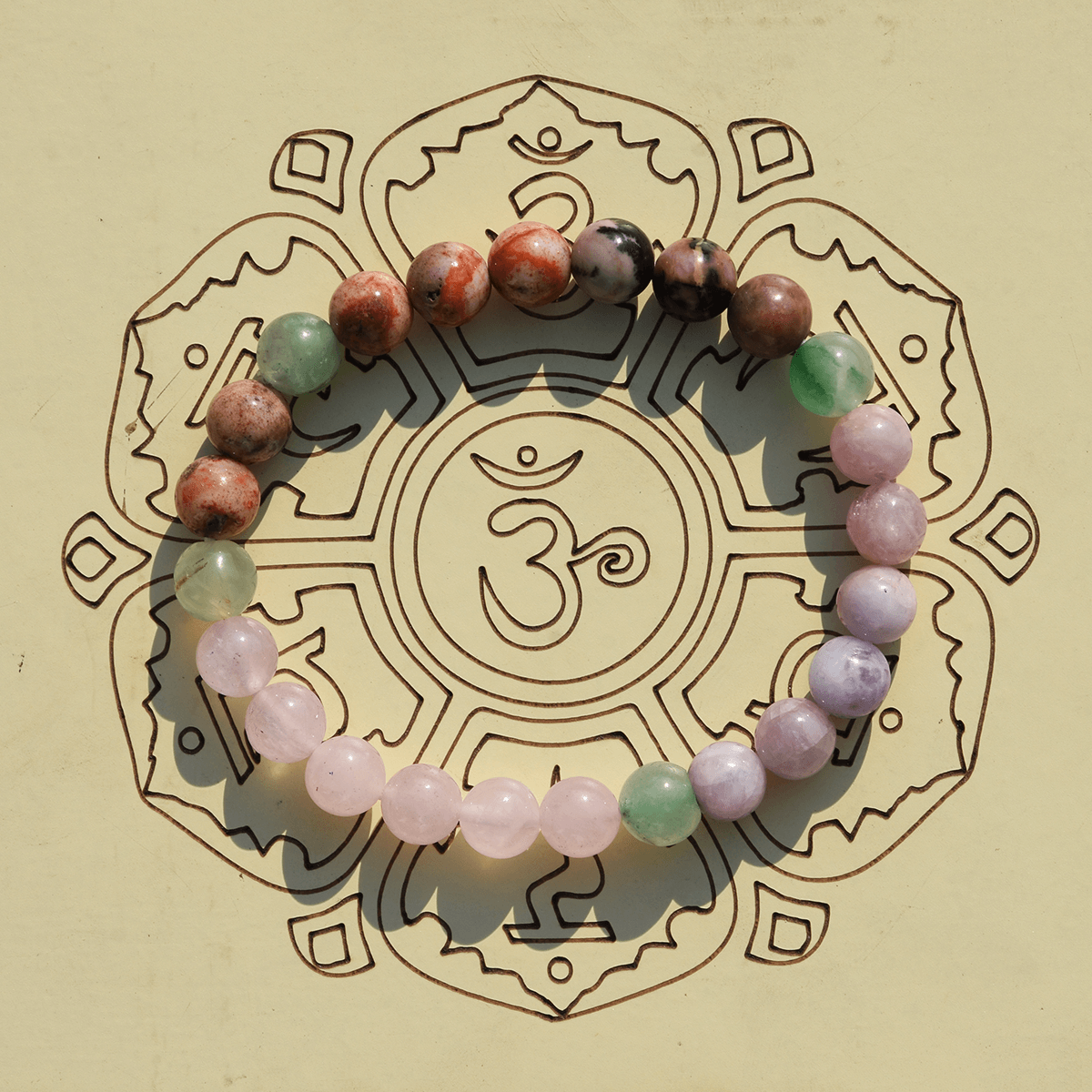 Pre Energized Natural Heart Chakra Crystal Stone bracelet Made with 8 mm Beads for abundance of empathy, compassion, and love.