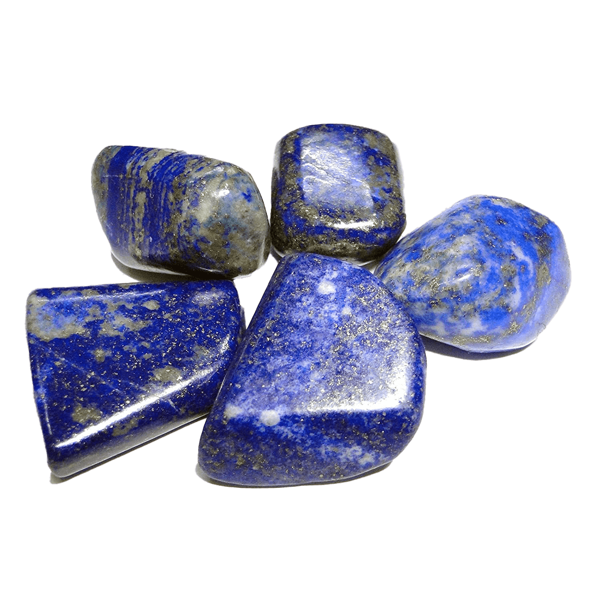 Lapis Lazuli Tumble Natural Crystal Vastu Stones Feng Shui (5 Pcs) Decorative Showpiece  (Crystal, Blue)
