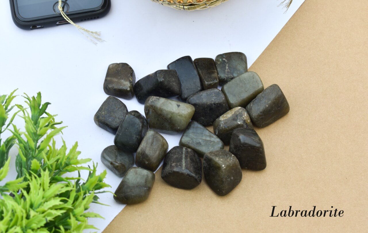 Labradorite Tumbled Regular Asymmetrical Crystal Tumble (5 pcs)