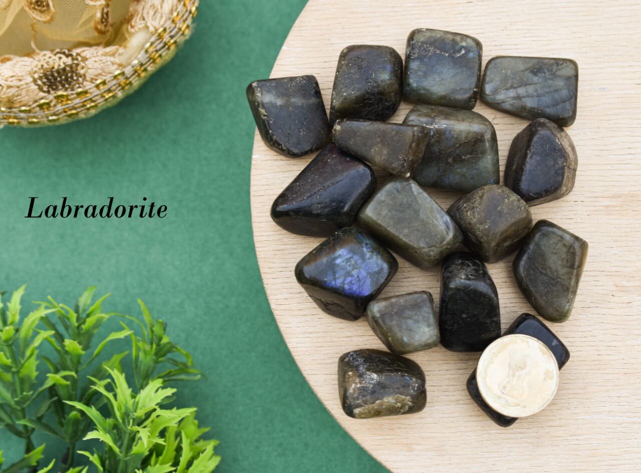 Labradorite Tumbled Regular Asymmetrical Crystal Tumble (5 pcs)