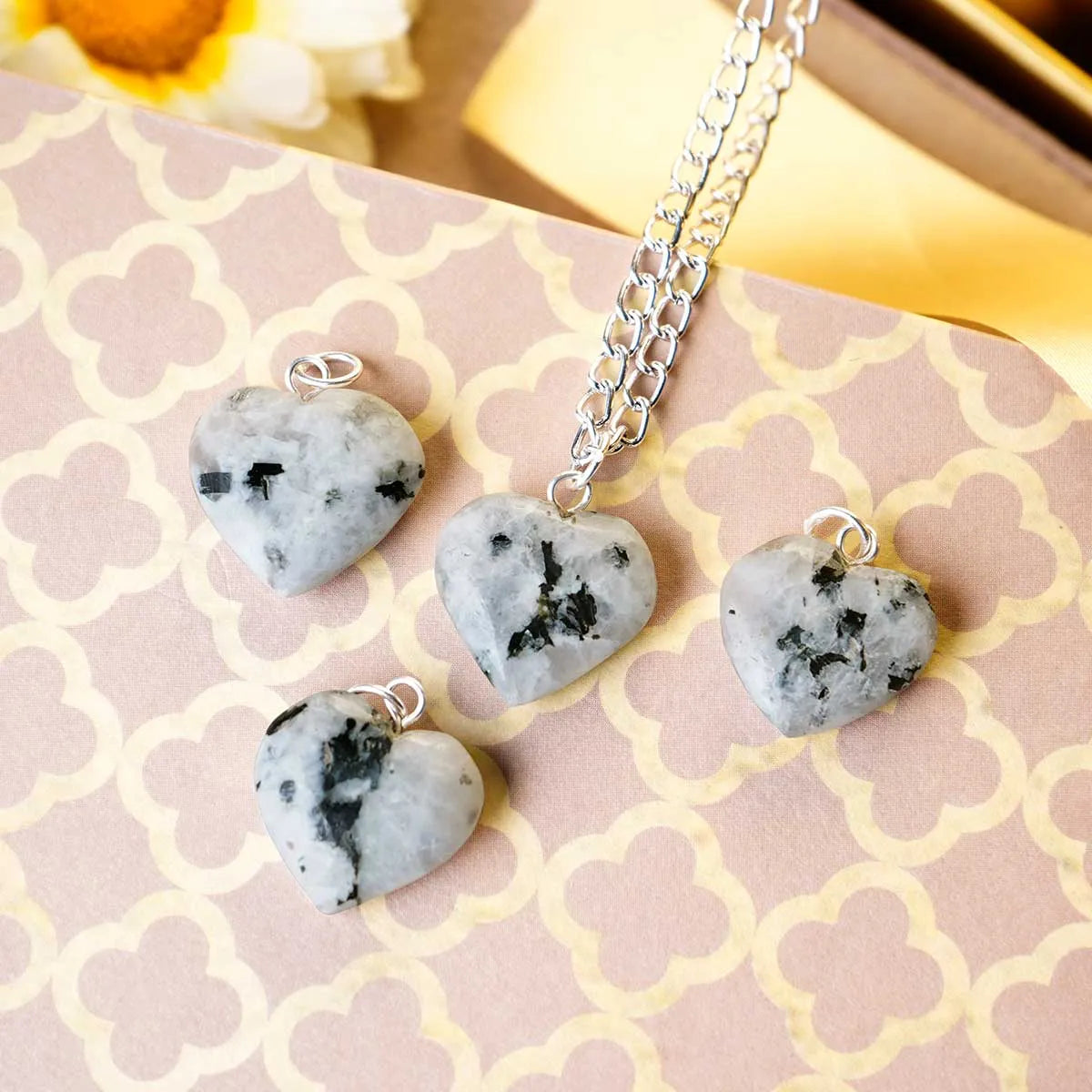 Moonstone Heart Pendent