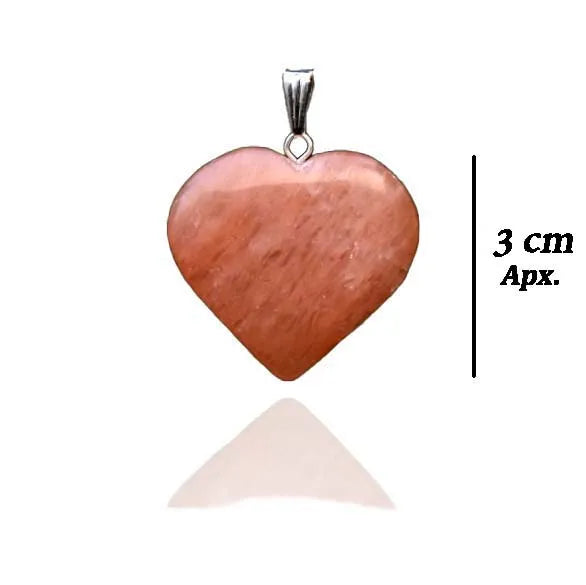 Red Aventurine Heart Pendent.