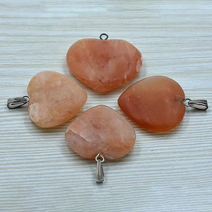 Red Aventurine Heart Pendent.