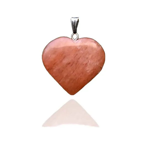 Red Aventurine Heart Pendent.