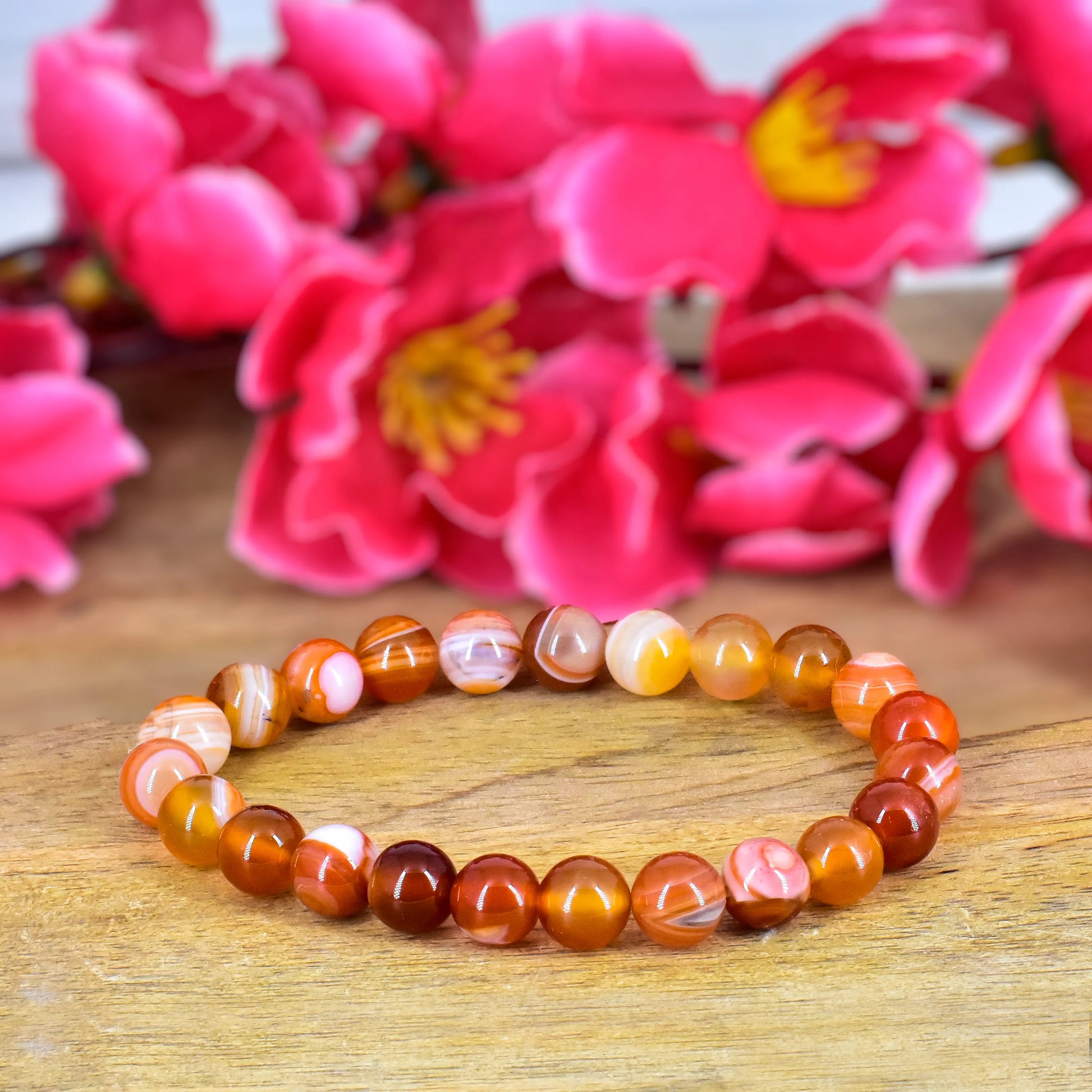 Red Sulemani Crystal Stone Bracelet for Reiki Healing