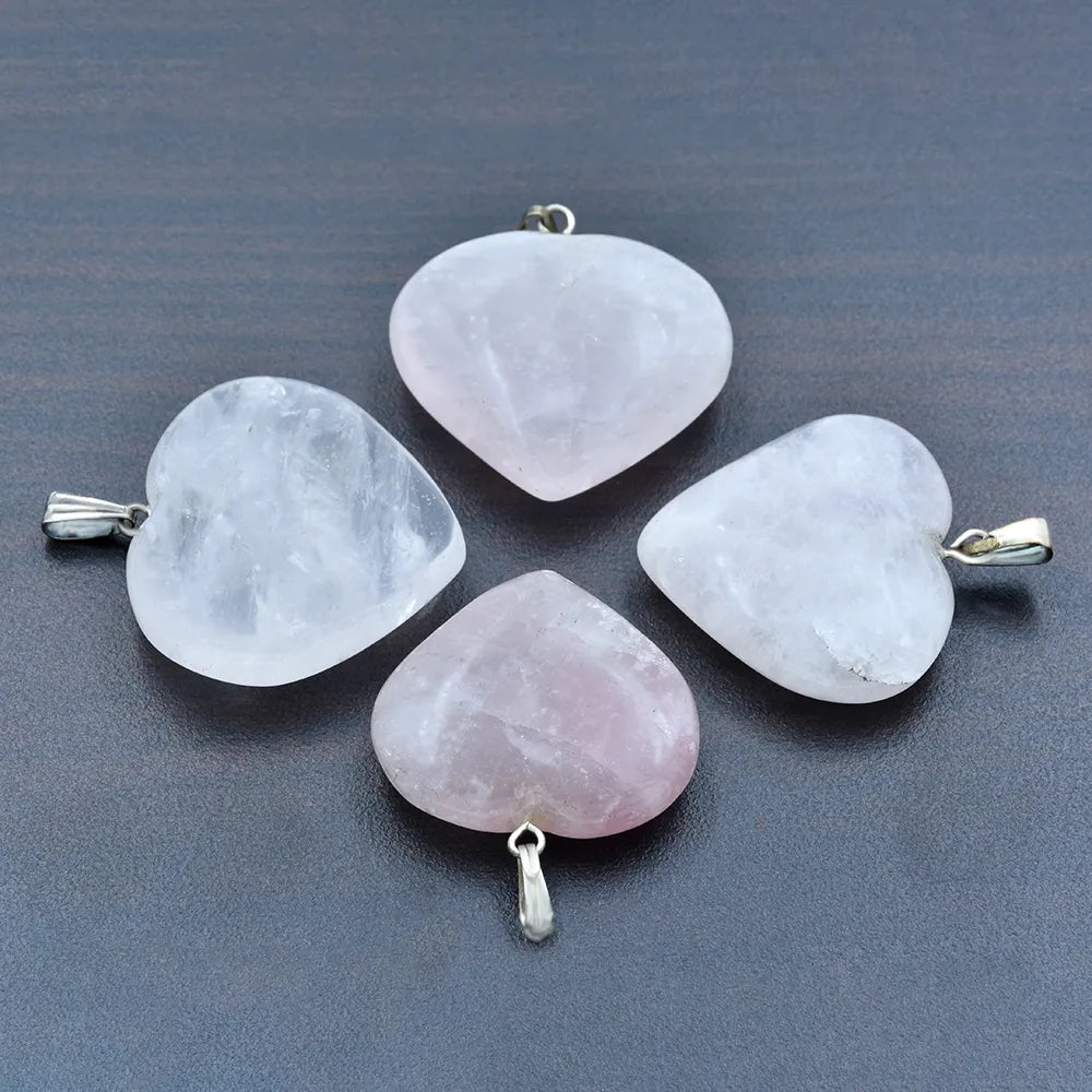 Rose Quartz Heart Pendent