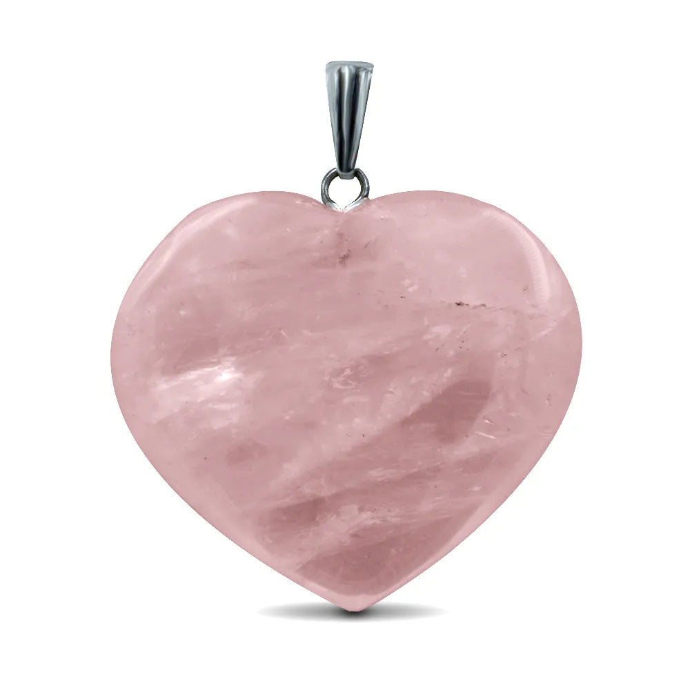 Rose Quartz Heart Pendent
