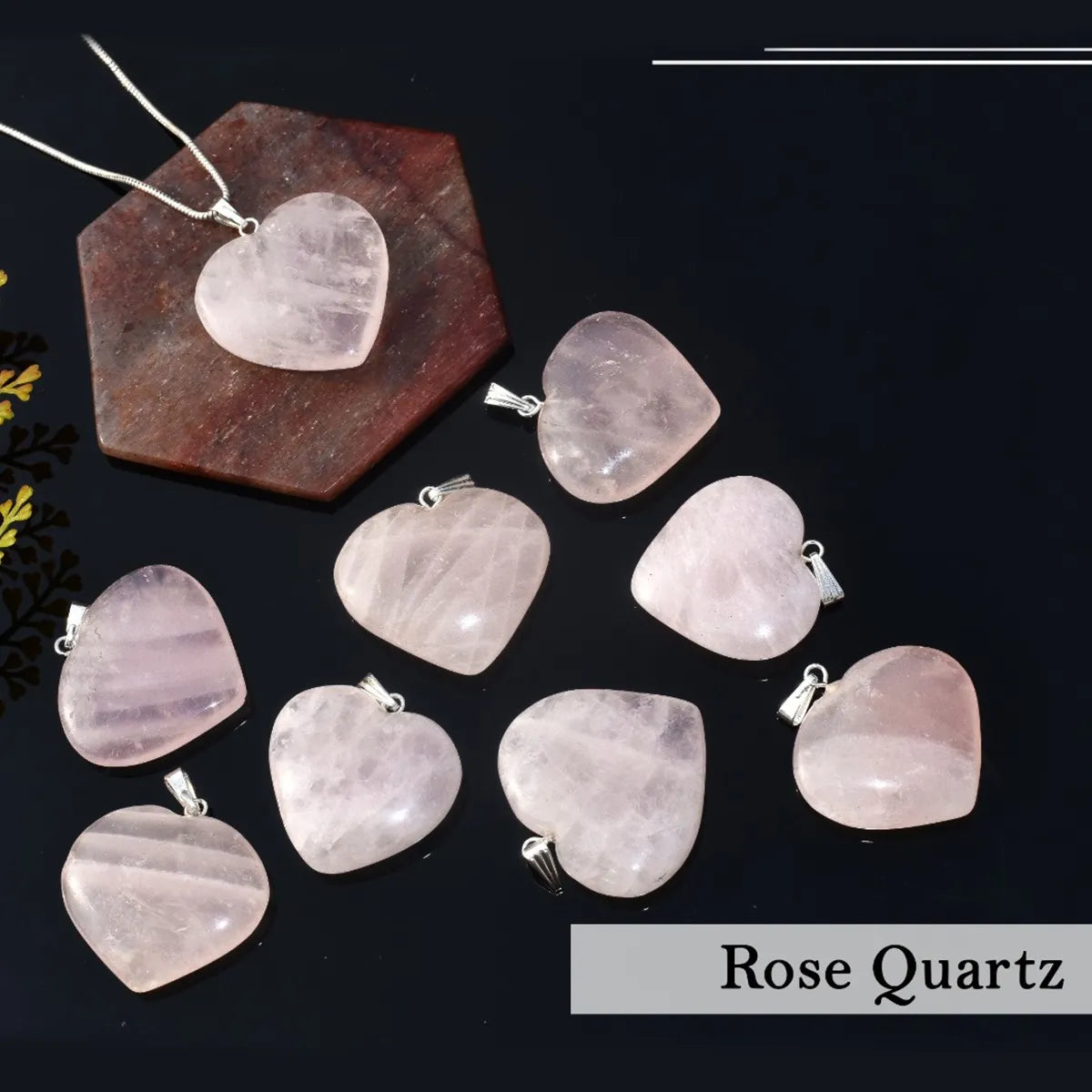 Rose Quartz Heart Pendent