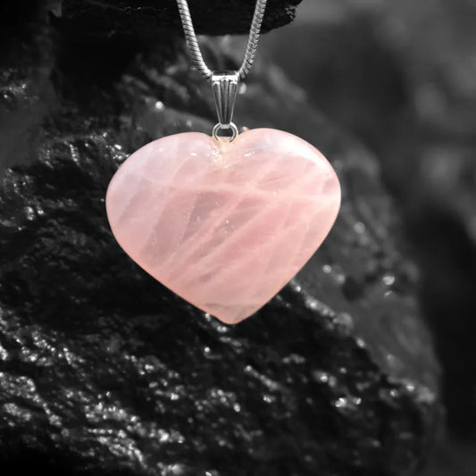 Rose Quartz Heart Pendent