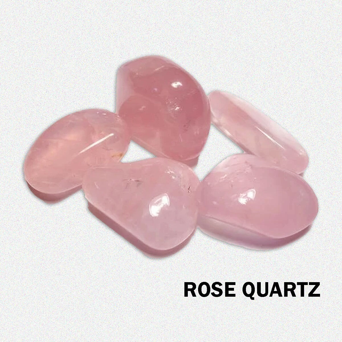 Rose Quartz Pink Tumble Natural Crystal Vastu Feng Shui (5 pcs) Decorative Showpiece  (Crystal, Pink)