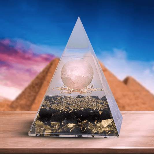 Rose Quartz Ball  With Black Obsidian Base