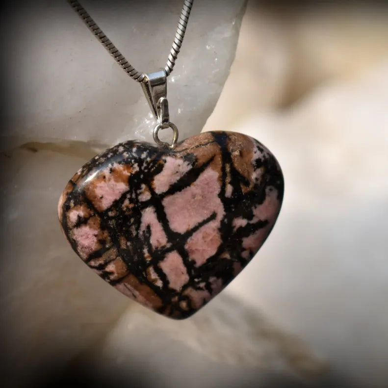 Rrodonite Heart Pendent