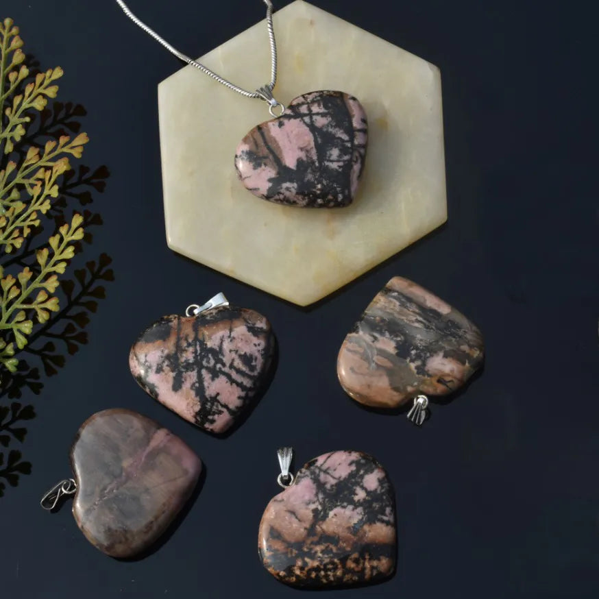 Rrodonite Heart Pendent