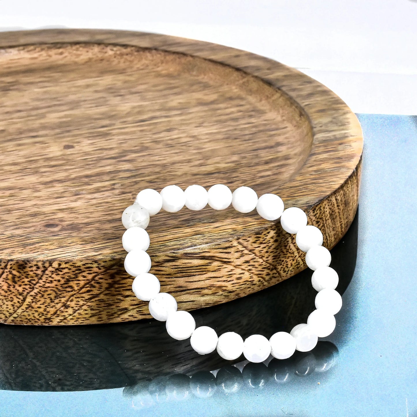 Selenite Crystal stone Bracelet for reiki healing and cleansing