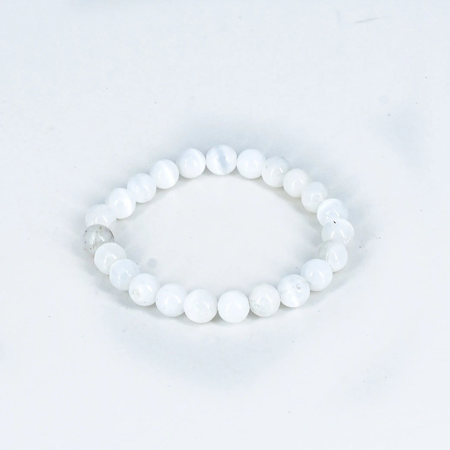 Selenite Crystal stone Bracelet for reiki healing and cleansing
