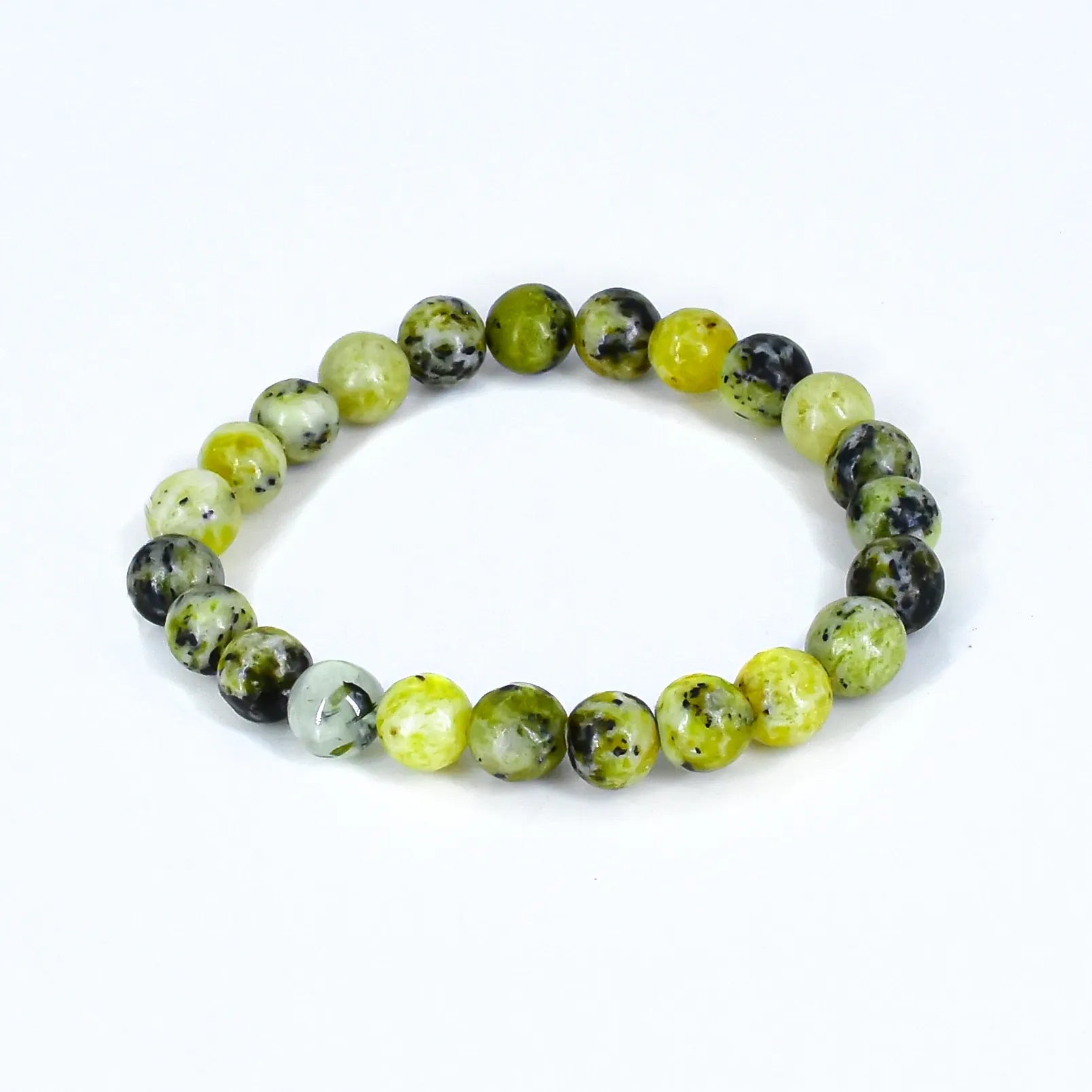 Serpentine Crystal Stone Bracelet for Heart chakra Alignment