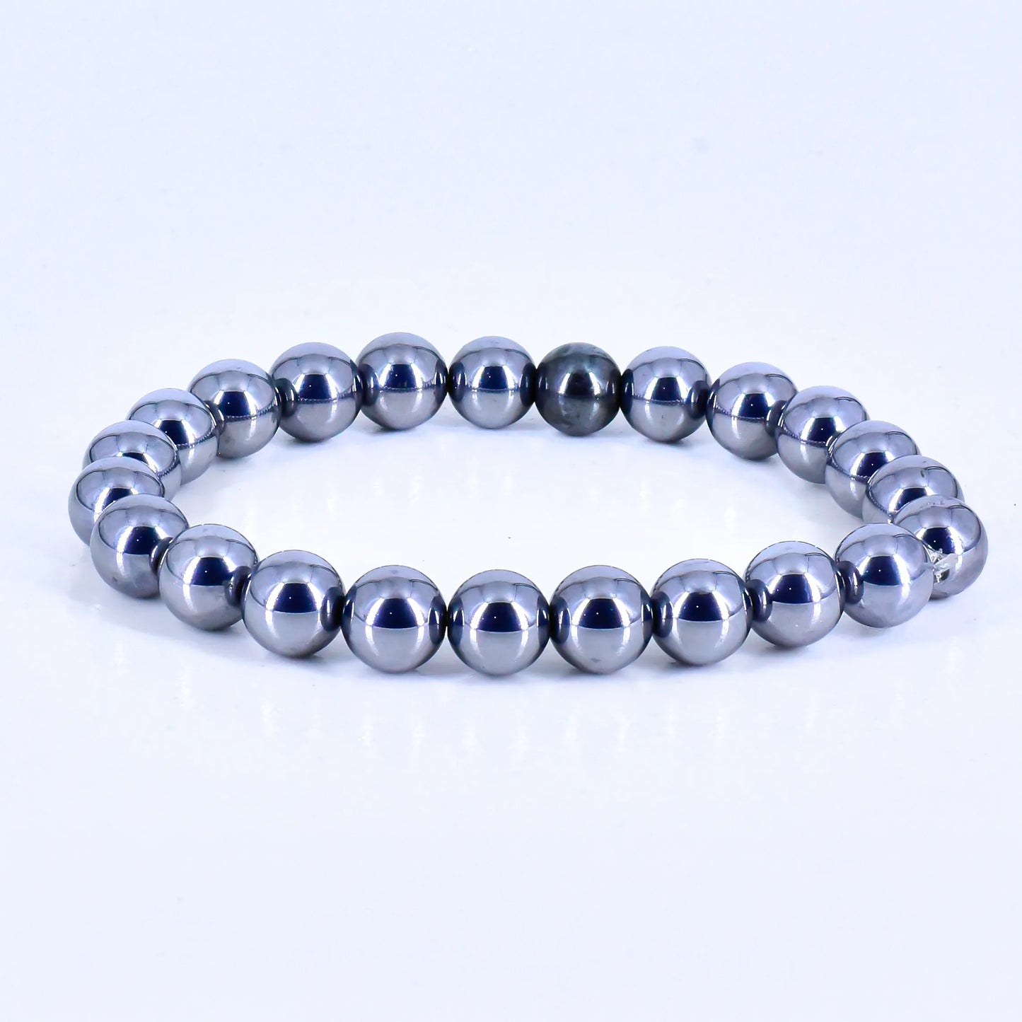 Shungite Metal Finish Crystal stone Bracelet for Reiki Healing