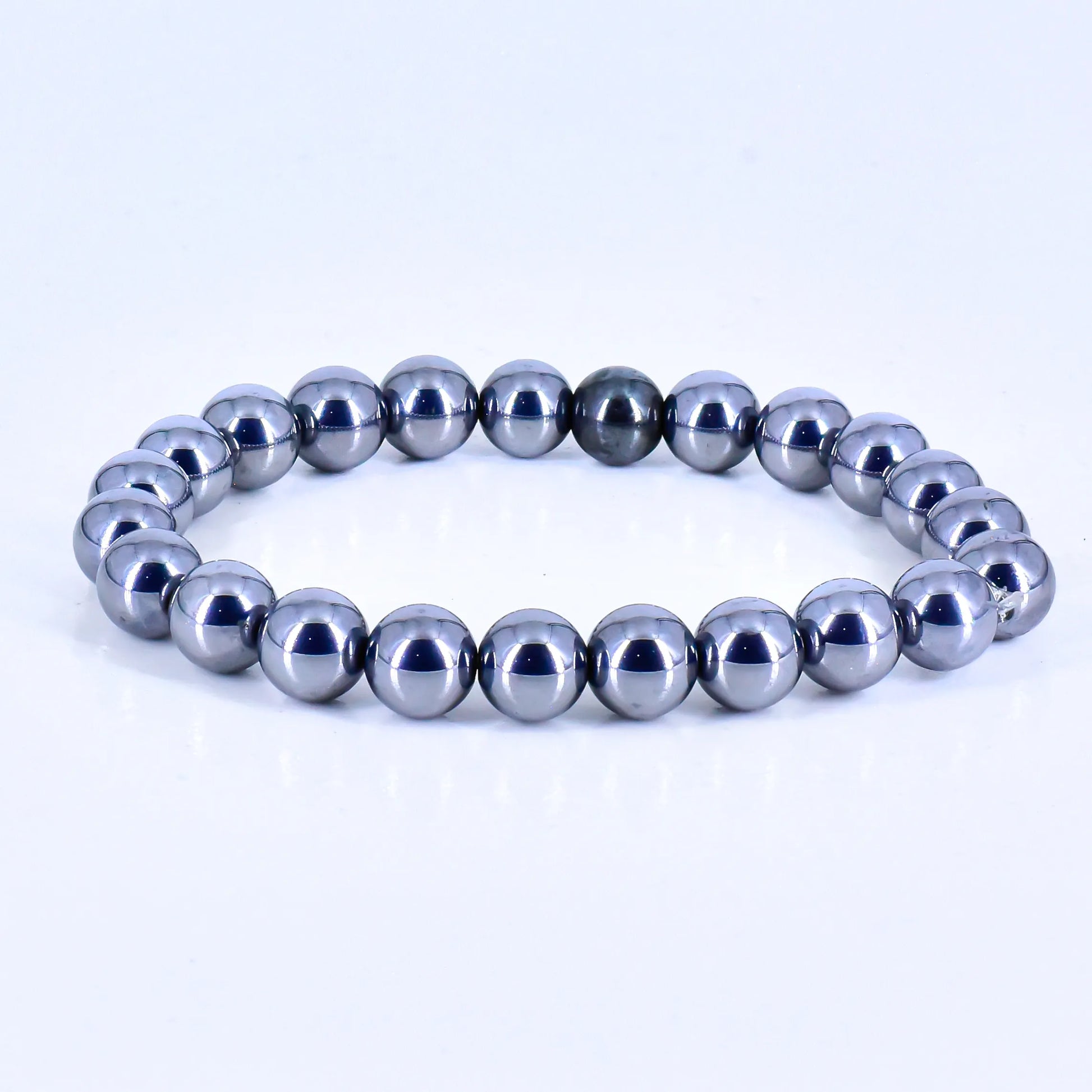 Shungite Metal Finish Crystal stone Bracelet for Reiki Healing