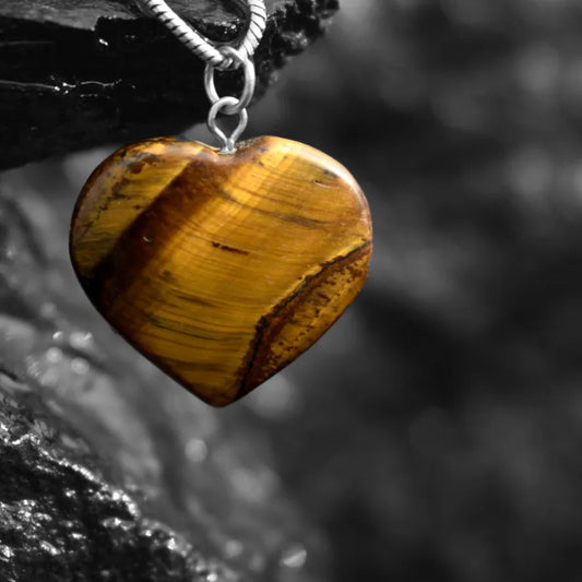 Tiger eye Heart Pendent