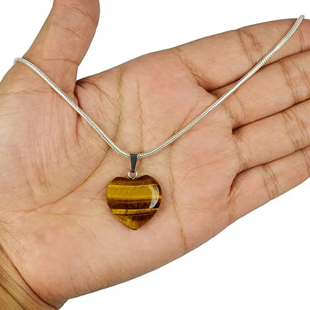 Tiger eye Heart Pendent