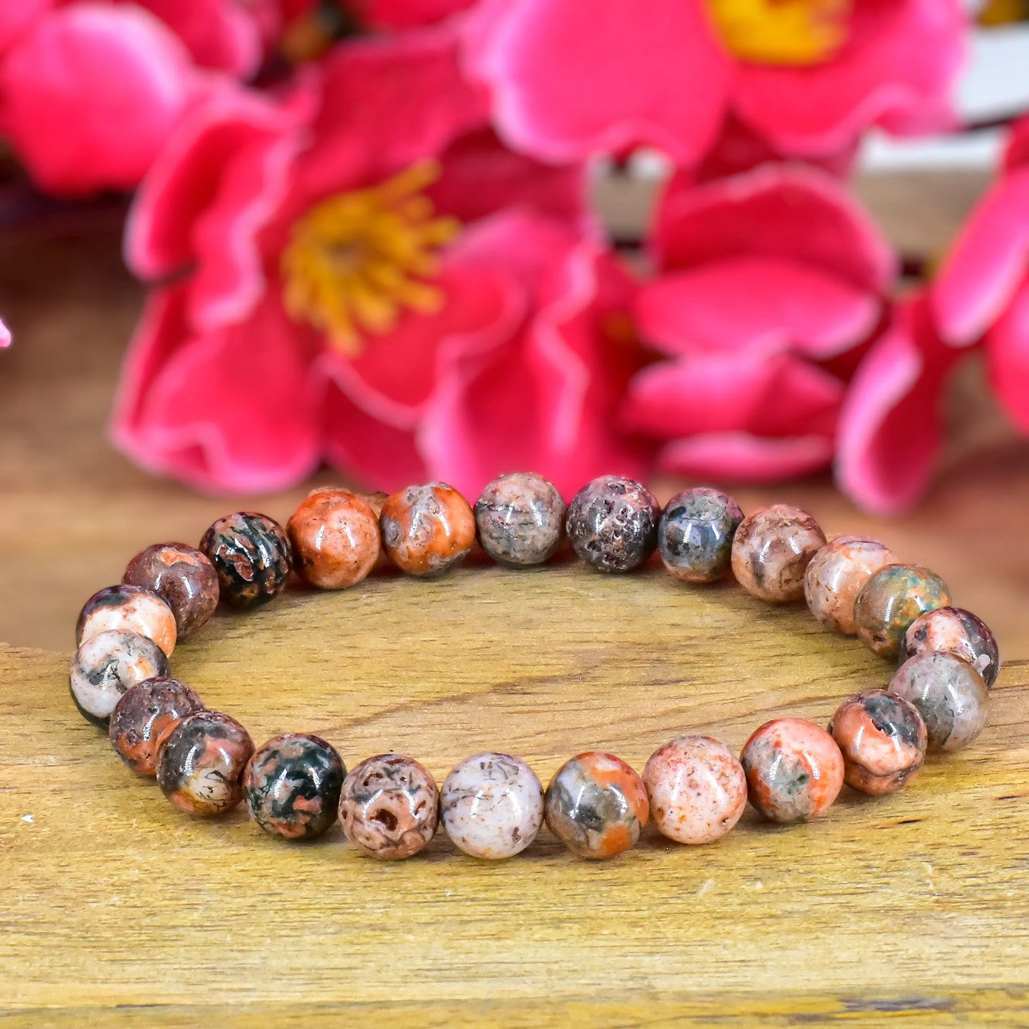 Tree Agate Red Crystal Stone Bracelet for Peace and Tranquilty