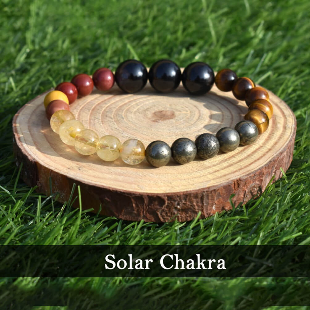 Pre Energized Natural Solar Chakra Crystal stone bracelet with 8 mm Beads