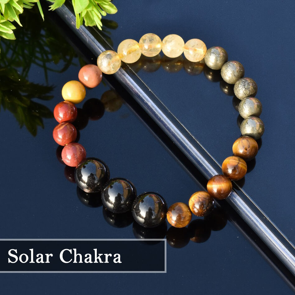 Pre Energized Natural Solar Chakra Crystal stone bracelet with 8 mm Beads