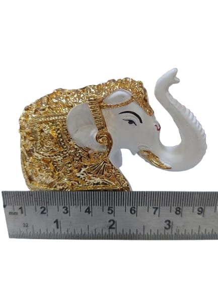 Shubh Lakshmi Gold Plated Elephant Set | Royal Harmony Gold-Coated Elephant Pair for Home Decor & Vastu | Premium Auspicious Gift by Reshamm