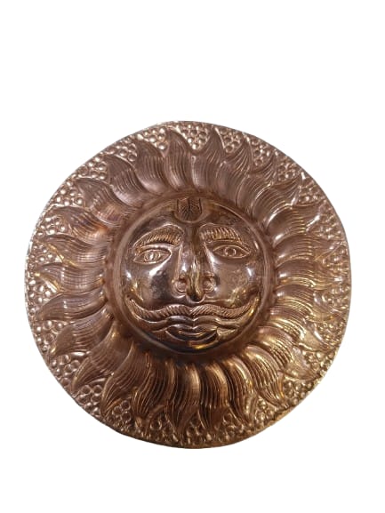 Copper Sun for Gate Entrance | Vastu Sun Wall Decor for Main Door | Pure Copper Surya Wall Hanging by Reshamm