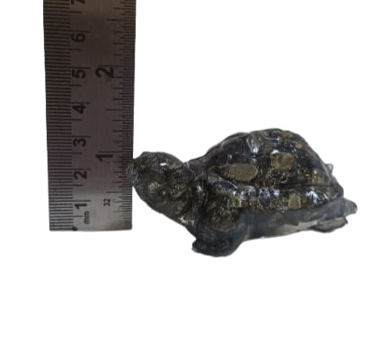 Pyrite Tortoise for Vastu & Wealth | Natural Pyrite Crystal Turtle for Prosperity & Positive Energy | Feng Shui Tortoise by Reshamm