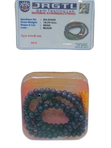 Certified Karungali Mala 108 Beads by Reshamm | Original Ebony Wood Mala for Protection, Spiritual Power & Meditation