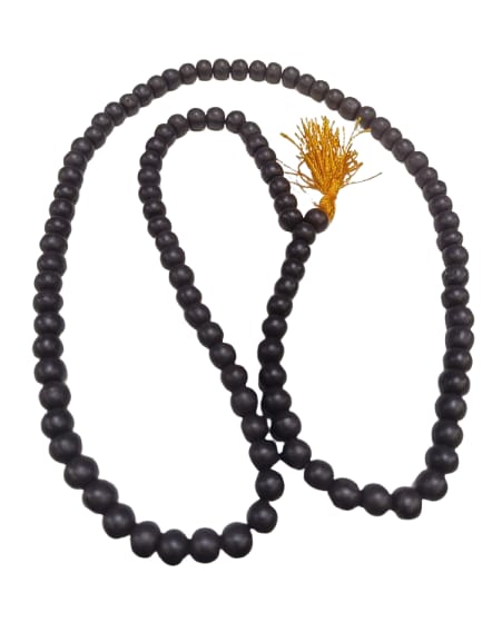 Certified Karungali Mala 108 Beads by Reshamm | Original Ebony Wood Mala for Protection, Spiritual Power & Meditation
