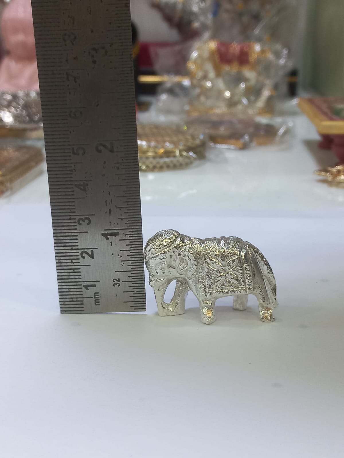 Silver Plated Elephant for Vastu | Auspicious Elephant Showpiece for Home & Office Decor | Prosperity & Good Luck Elephant by Reshamm