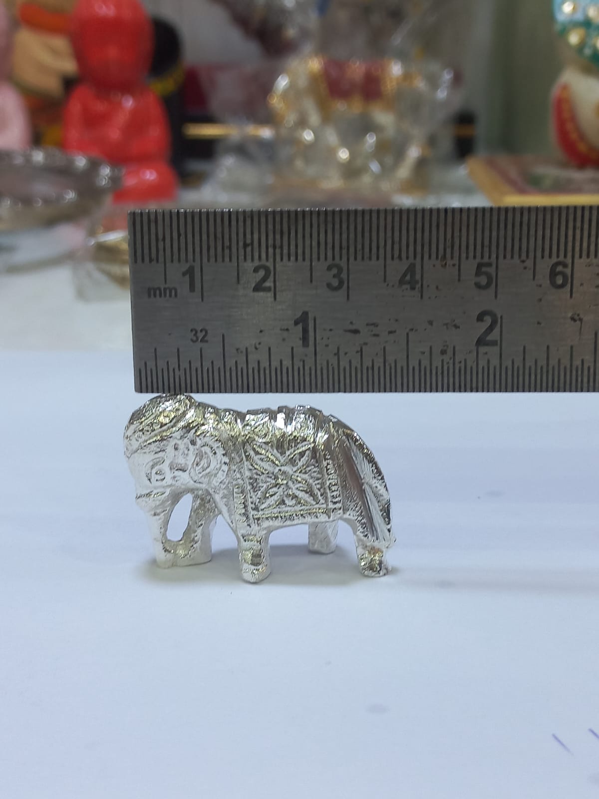 Silver Plated Elephant for Vastu | Auspicious Elephant Showpiece for Home & Office Decor | Prosperity & Good Luck Elephant by Reshamm