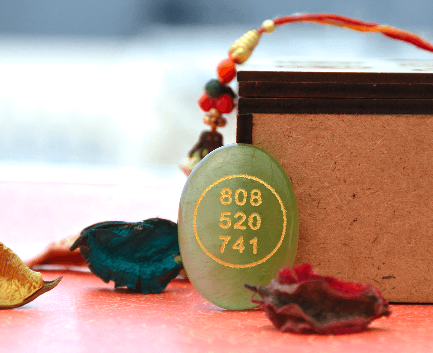 Pre Energized Natural Superior Green Aventurine with Angle number & Zibu Symbol Cabochon Coin for Good Luck for Money and Relationship Certified Feng Shui Both Side  (Pack of 2))