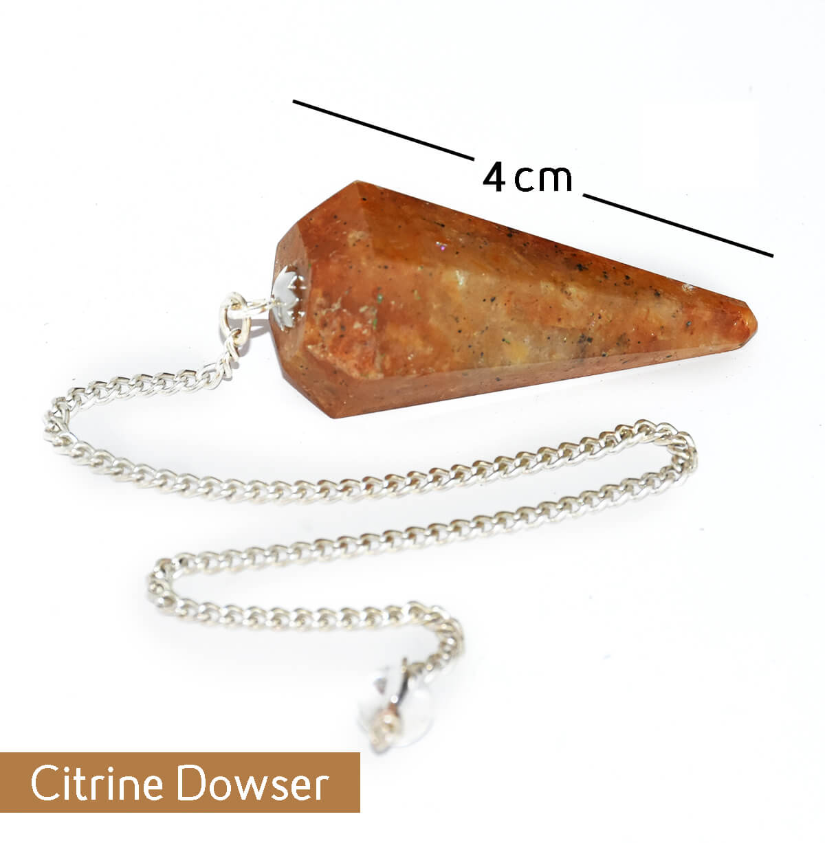 Natural Citrine Dowser Pendulum  Crystal Stone Dowser Pendulum Dowsing for Healing Gemstones (CITRINE DOWSER)